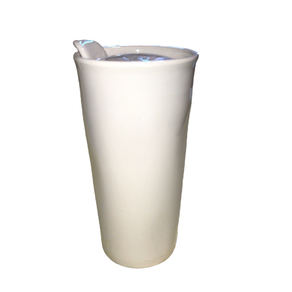 Rae Dunn Happy Ceramic Travel Tumbler with Lid - Picture 2 of 6